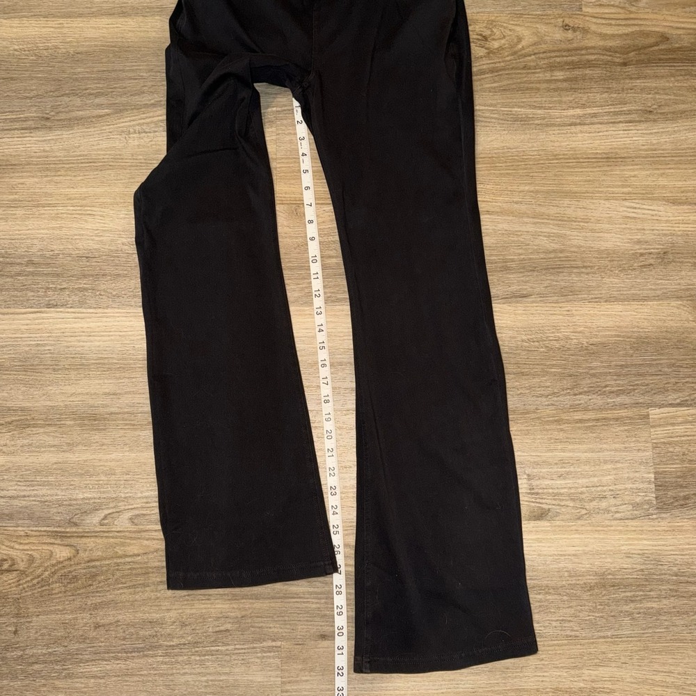 Halara Black Crossover High Waisted Flared Yoga Pants Tall Size L 02711051 - Picture 5 of 10